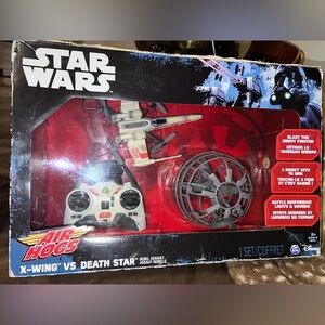 Air Hogs Star Wars X-Wing vs. Death Star, Rebel Assault RC drone set.